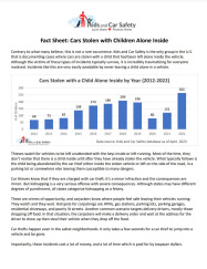 Cars Stolen with Children Alone Inside Fact Sheet
