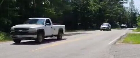 truck being chased by police